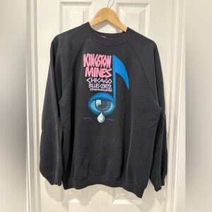 Vintage Chicago blues Centre 1990 Black Sweater crewneck made in USA men’s XL